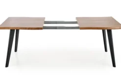 Stół rozkładany Diggory 120-180x80 cm dąb naturalny/czarny