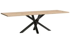 Stół rozkładany do jadalni Cali 160-260x90 cm dąb artisan na czarnych nogach