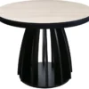 Stół rozkładany do jadalni Diciffy 100-140x100 cm Scandic beech z czarną podstawą