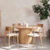 Stół rozkładany Gativel 120-167 cm lamele dąb naturalny