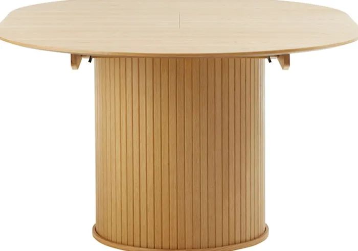 Stół rozkładany Gativel 120-167 cm lamele dąb naturalny