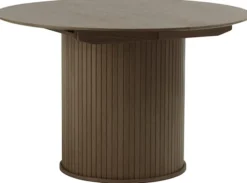 Stół rozkładany Gativel 120-167 cm lamele dąb palony