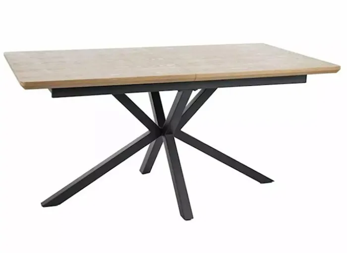 Stół rozkładany Logan 160(200)x90 dąb/ czarny mat