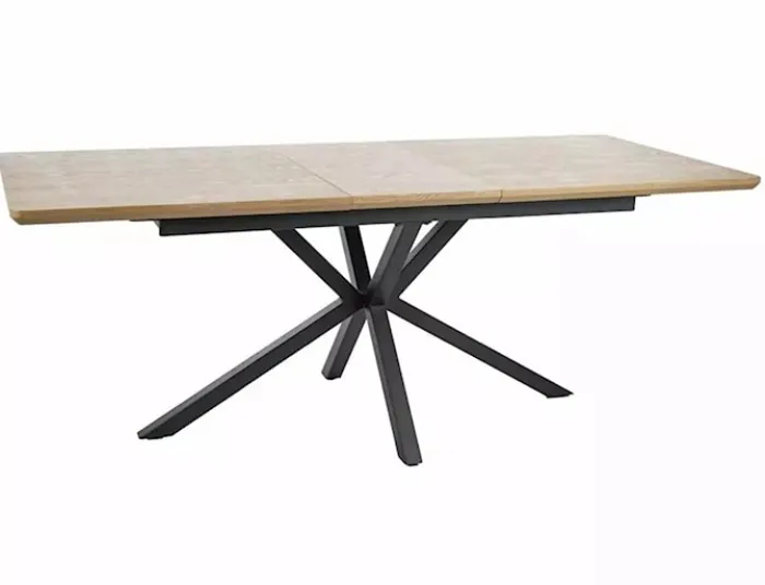 Stół rozkładany Logan 160(200)x90 dąb/ czarny mat