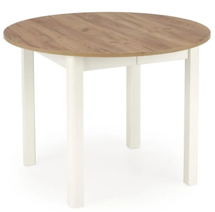 Stół rozkładany Nelloom 102-142x102 dąb craft/ biały