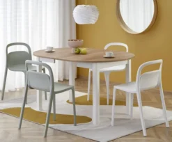 Stół rozkładany Nelloom 102-142x102 dąb craft/ biały