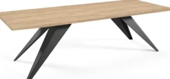 Stół rozkładany Scalize 140/240 cm Dąb Craft z czarną stalową ramą