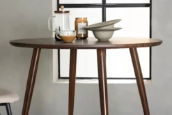 Stół Sanford okrągły blat średnica 100 cm mokka
