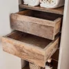 Słupek łazienkowy Olimmi 35 cm wiszący szary / dąb santa