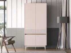 Szafa czterodrzwiowa Dunea 92 cm kaszmir/dąb