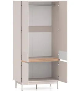 Szafa czterodrzwiowa Dunea 92 cm kaszmir/dąb