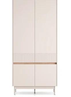 Szafa czterodrzwiowa Dunea 92 cm kaszmir/dąb