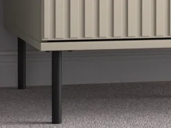 Szafa dwudrzwiowa Caletto 92 cm ozdobne lamele beżowa