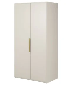 Szafa dwudrzwiowa Frame z drążkiem 100 cm Szary beż