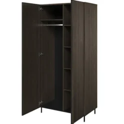 Szafa dwudrzwiowa Piemonte 92 cm Jesion portland/czarny