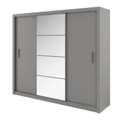Szafa Idea 250 cm z lustrem szara