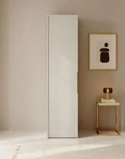 Szafa jednodrzwiowa Frame z drążkiem 50 cm Szary beż