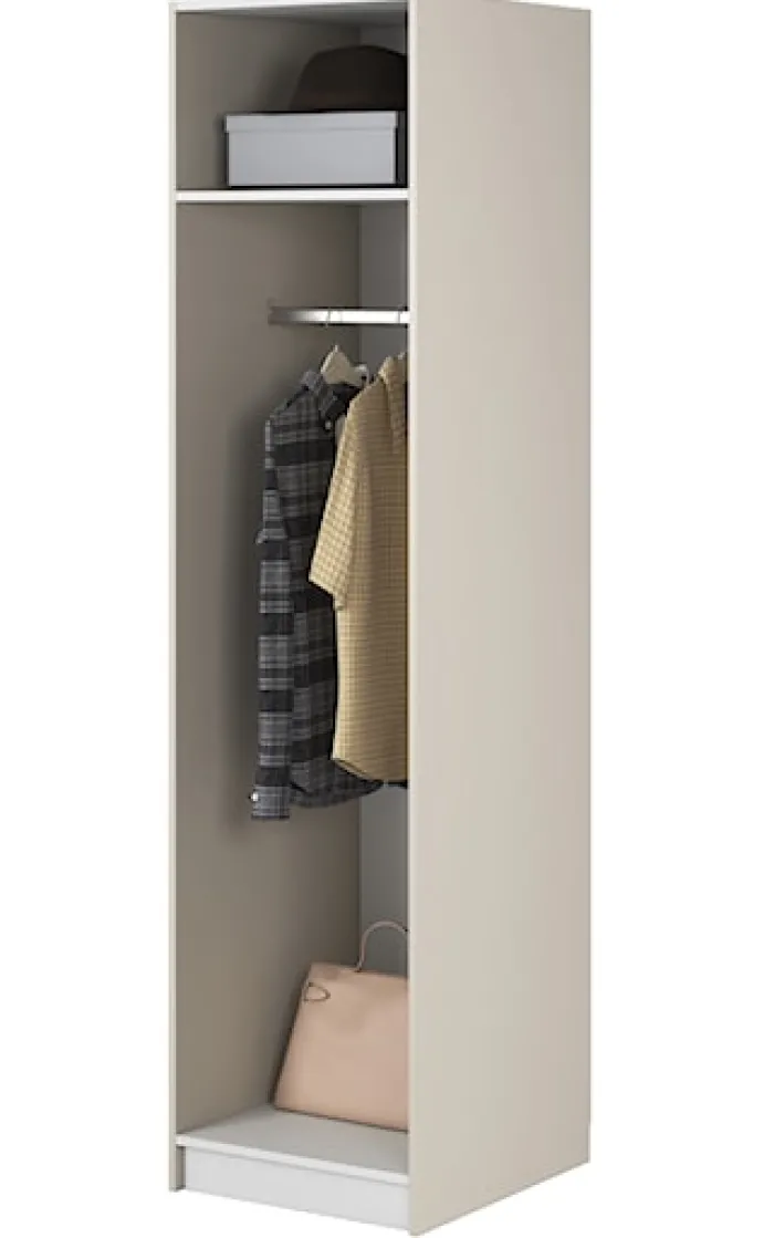Szafa jednodrzwiowa Frame z drążkiem 50 cm Szary beż