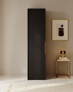 Szafa jednodrzwiowa Frame z półkami 50 cm Czarna
