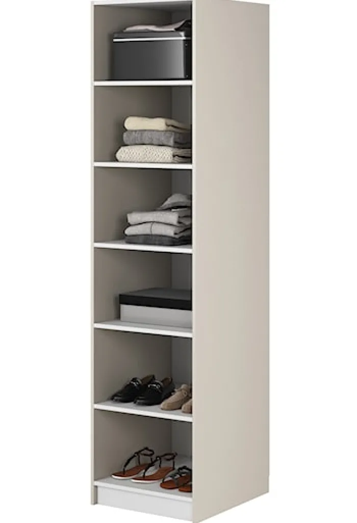 Szafa jednodrzwiowa Frame z półkami 50 cm Szary beż