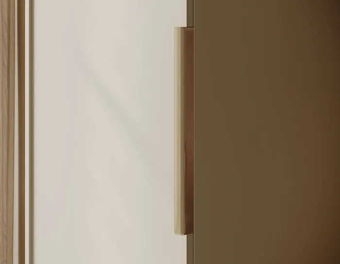 Szafa jednodrzwiowa Frame z półkami 50 cm Szary beż