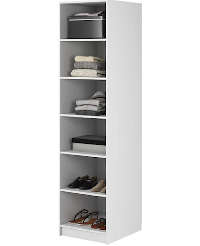 Szafa jednodrzwiowa Frame z półkami 50 cm Biała