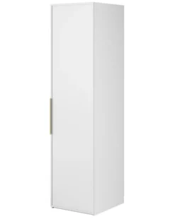 Szafa jednodrzwiowa Frame z półkami 50 cm Biała