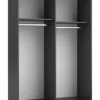 Szafa przesuwna Fiaso dwudrzwiowa z lustrem 120 cm czarna