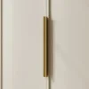 Szafa trzydrzwiowa Frame z drążkiem i półkami 150 cm Szary beż