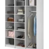 Szafa trzydrzwiowa Frame z drążkiem i półkami 150 cm Biała