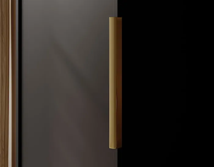 Szafa trzydrzwiowa Frame z dwoma drążkami 150 cm Czarna