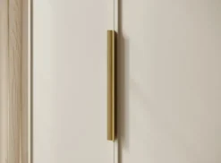 Szafa trzydrzwiowa Frame z dwoma drążkami 150 cm Szary beż