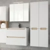 Szafka łazienkowa Saeli wisząca biały połysk 90 cm