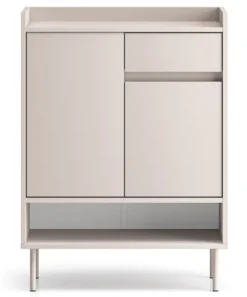 Szafka dwudrzwiowa na buty Dioce z szufladą 70 cm Kaszmir