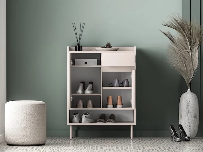 Szafka dwudrzwiowa na buty Dioce z szufladą 70 cm Kaszmir