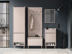 Szafka jednodrzwiowa na buty Dioce z szufladą 50 cm Kaszmir