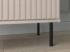 Szafka na buty Caletto 68 cm z szufladą ozdobne lamele beżowa