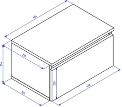 Szafka nocna Bemmi wisząca 49 cm dąb lindberg