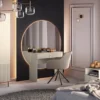 Szafka nocna Caletto z szufladą 50 cm ozdobne lamele beżowa