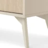 Szafka nocna Favoria z szufladą 54 cm beżowa/jodełka scandi ze złotym uchwytem