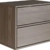 Szafka nocna Framme wisząca z dwiema szufladami 50 cm orzech wisconsin