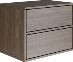 Szafka nocna Framme wisząca z dwiema szufladami 50 cm orzech wisconsin