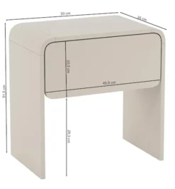 Szafka nocna Lummo z szufladą 50 cm kaszmir