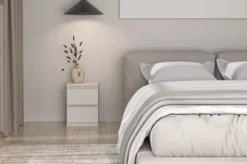 Szafka nocna Malwa z dwiema szufladami 30 cm kaszmir