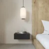 Szafka nocna Nolie z szufladą wisząca 50 cm Jesion Portland Czarny