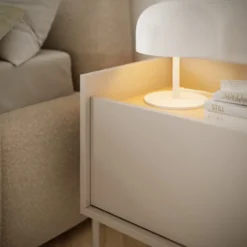 Szafka nocna Tovi jednodrzwiowa 50 cm kaszmir/dąb lindberg