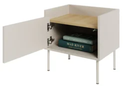 Szafka nocna Tovi jednodrzwiowa 50 cm kaszmir/dąb lindberg