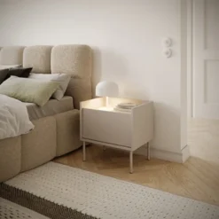 Szafka nocna Tovi jednodrzwiowa 50 cm kaszmir/dąb lindberg