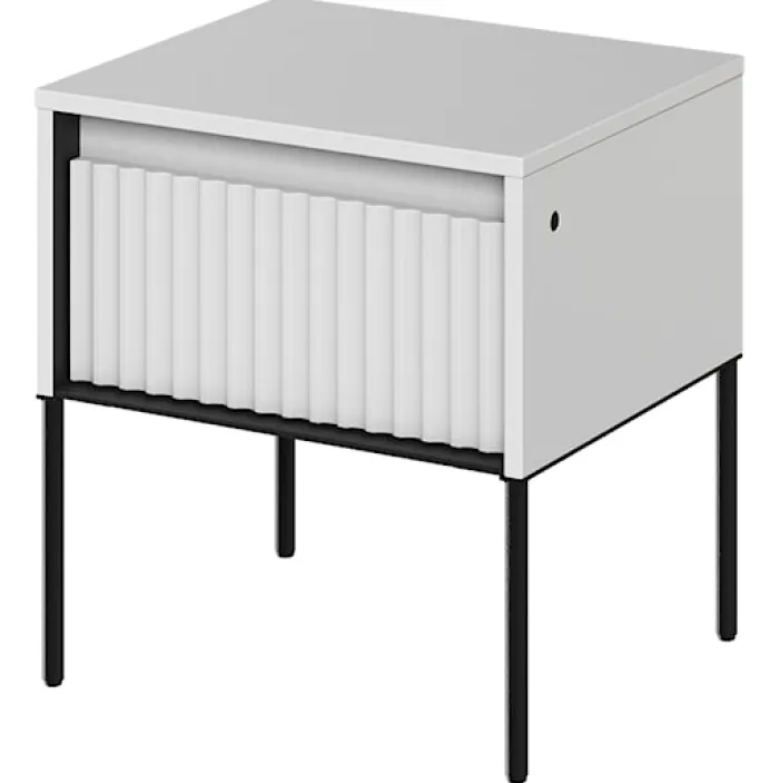 Szafka nocna Trend 46 cm z LED Biała