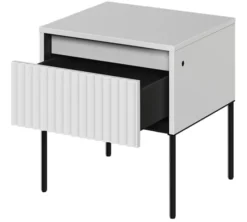Szafka nocna Trend 46 cm z LED Biała